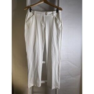 Callaway Pants Womens 8 White Golf Pant UV Protected Flat Front Pockets NEW
